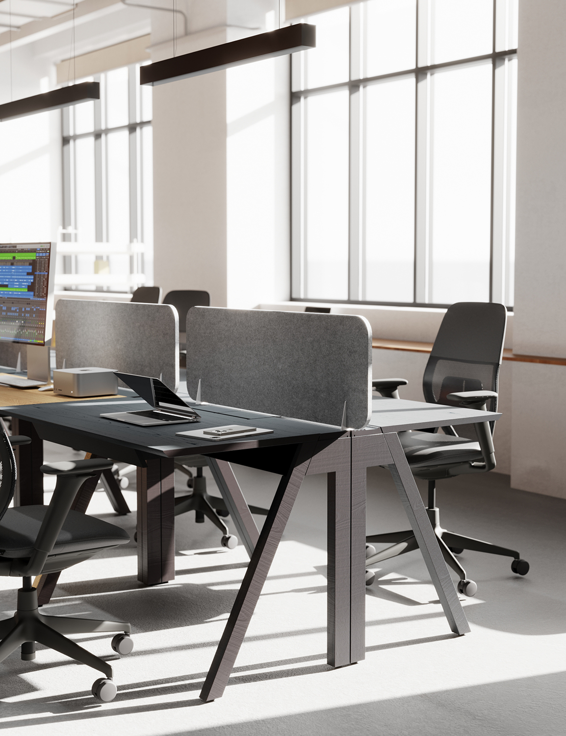 PLANE L Стол письменный Дуб черный