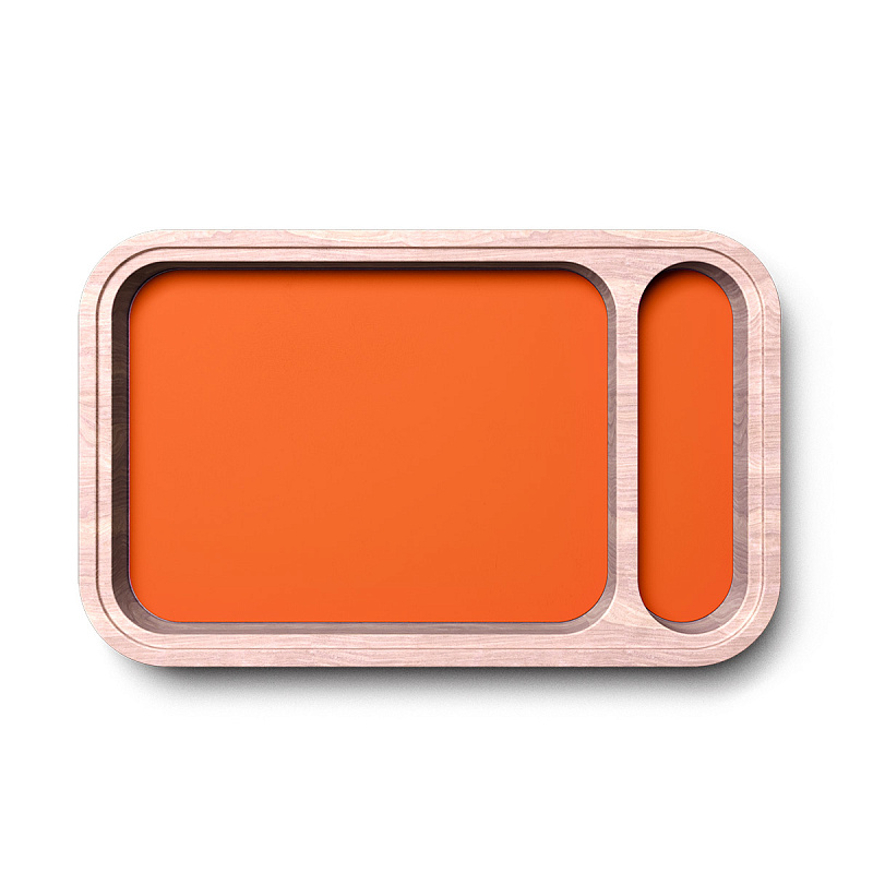 COPYЯчейка для шкатулки Basic/ячейка E45/ ясень беленый, цвет вкладки оранжевый