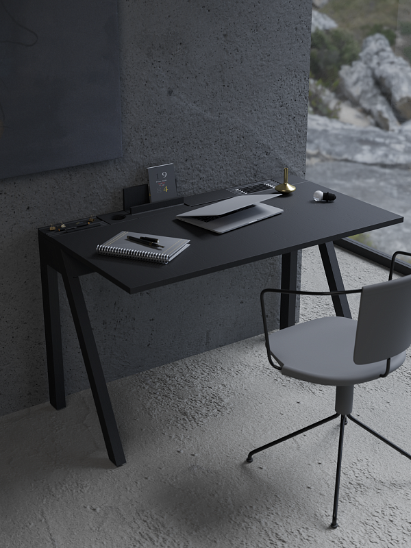 PLANE L Стол письменный Дуб черный